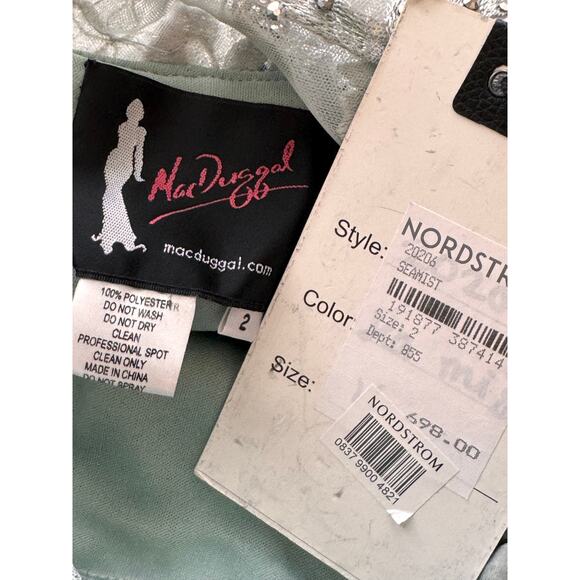 New ~ MAC DUGGAL ~ STUNNING! Embroidered Embellished Mermaid Dress Size 2 - Picture 8 of 8